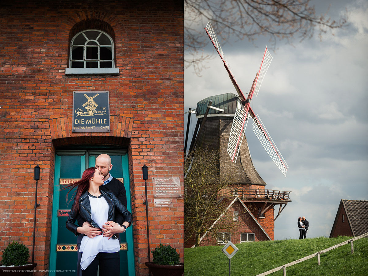 Fotoshooting, Engagementshooting mit Wladimir und Olga - Altes Land, Niedersachsen. Fotografen Vitaly Nosov und Nikita Kret / Positiva Fotografie